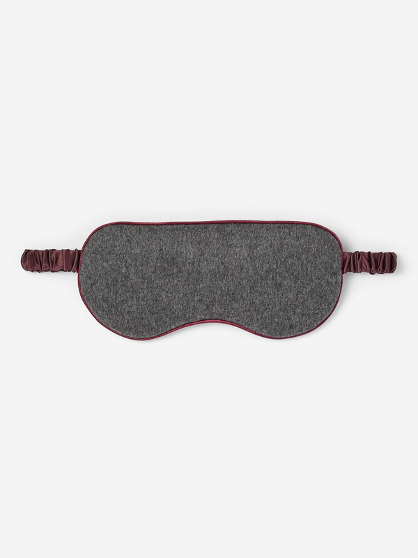 derek rose Eye Mask Duke Cashmere Charcoal Charcoal