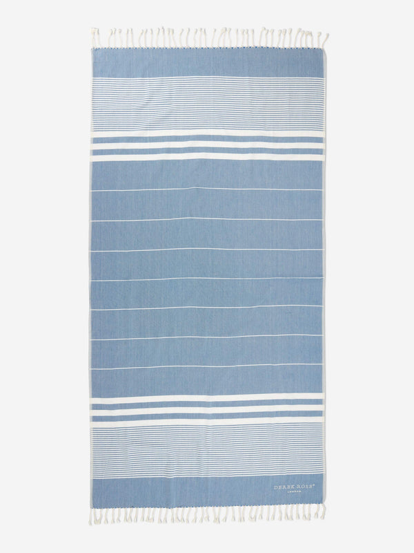 Derek Rose Hammam Towel Karinna Pure Cotton Royal Mid Blue