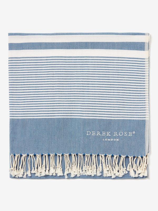 derek rose Hammam Towel Karinna Pure Cotton Royal Mid Blue
