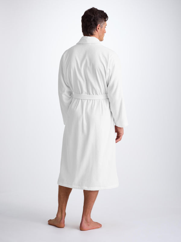 Derek Rose Men's Bathrobe Triton 10 Terry Cotton White White