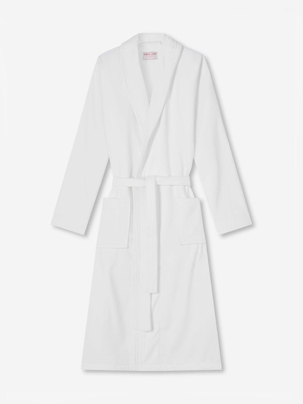 derek rose Men's Bathrobe Triton 10 Terry Cotton White White derek rose Men's Bathrobe Triton 10 Terry Cotton White White