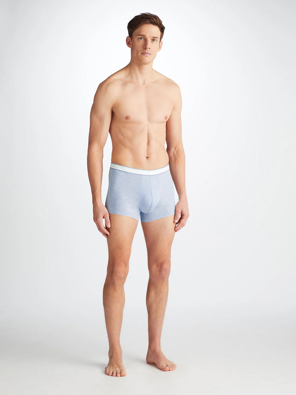 Derek Rose Men's Boxer Briefs Ethan Micro Modal Stretch Light Blue Marl Light Blue Marl