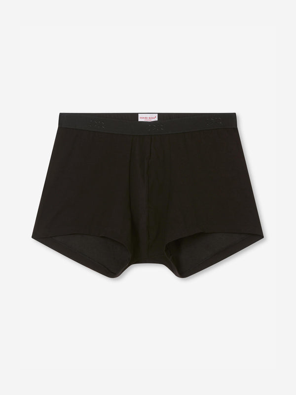 derek rose Men's Boxer Briefs Jack Pima Cotton Stretch Black Black derek rose Men's Boxer Briefs Jack Pima Cotton Stretch Black Black
