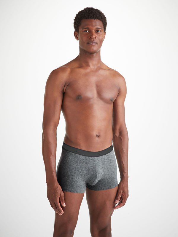 Derek Rose Men's Boxer Briefs Jack Pima Cotton Stretch Charcoal Charcoal