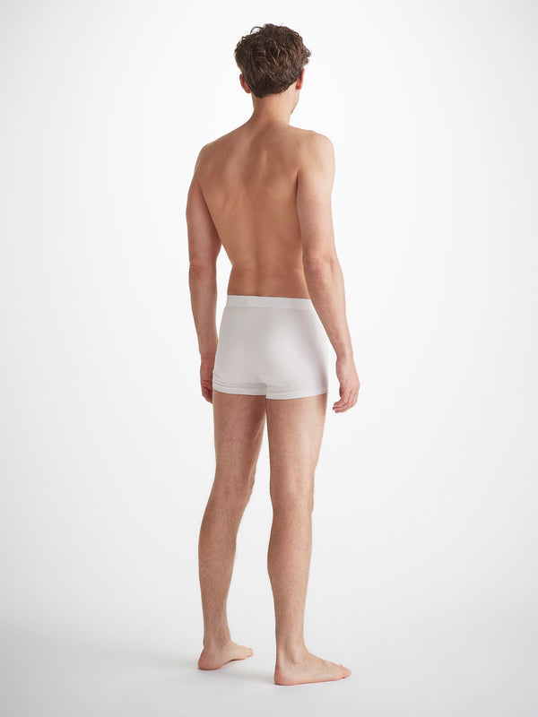 Derek Rose Men's Boxer Briefs Jack Pima Cotton Stretch White White