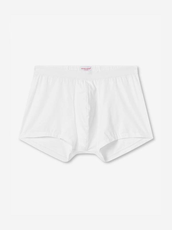 derek rose Men's Boxer Briefs Jack Pima Cotton Stretch White White