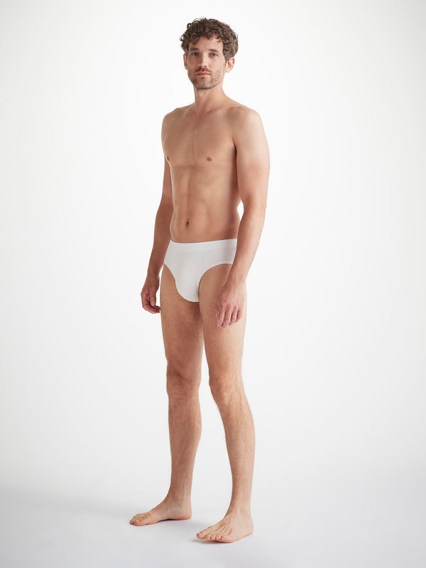 Derek Rose Men's Briefs Alex Micro Modal Stretch White White