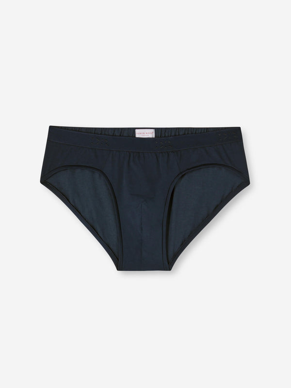 derek rose Men's Briefs Jack Pima Cotton Stretch Navy Navy