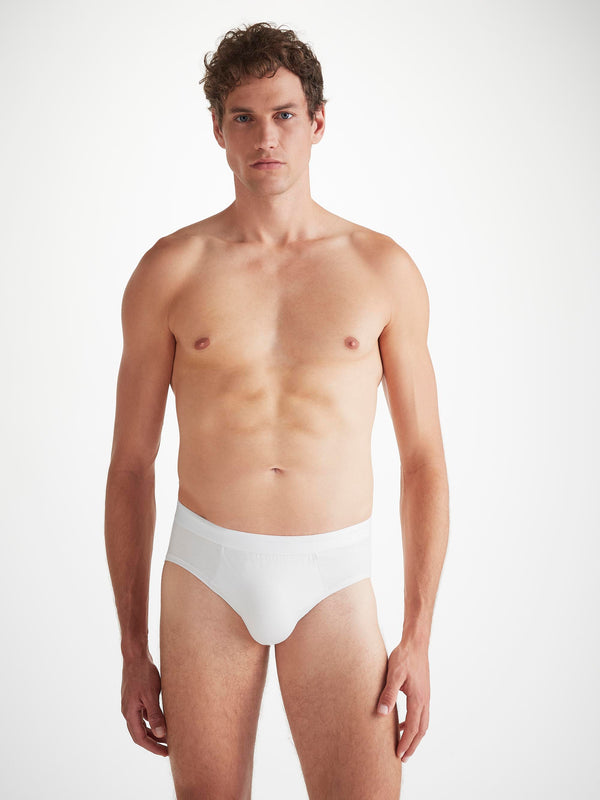 Derek Rose Men's Briefs Jack Pima Cotton Stretch White White