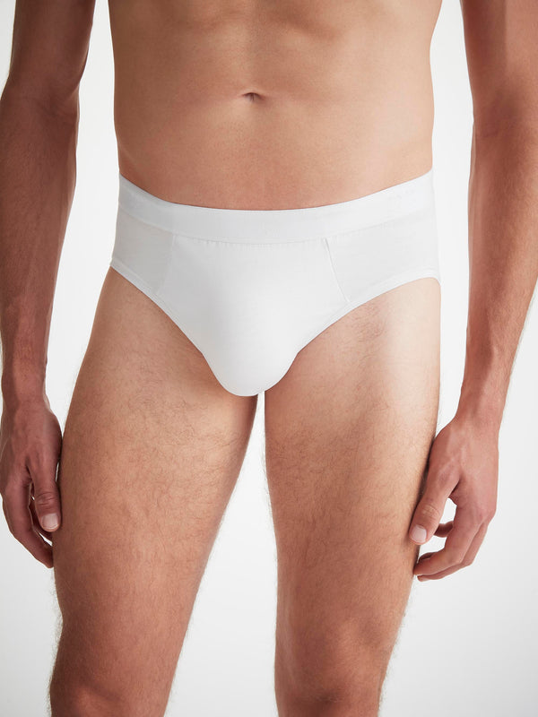 Derek Rose Men's Briefs Jack Pima Cotton Stretch White White