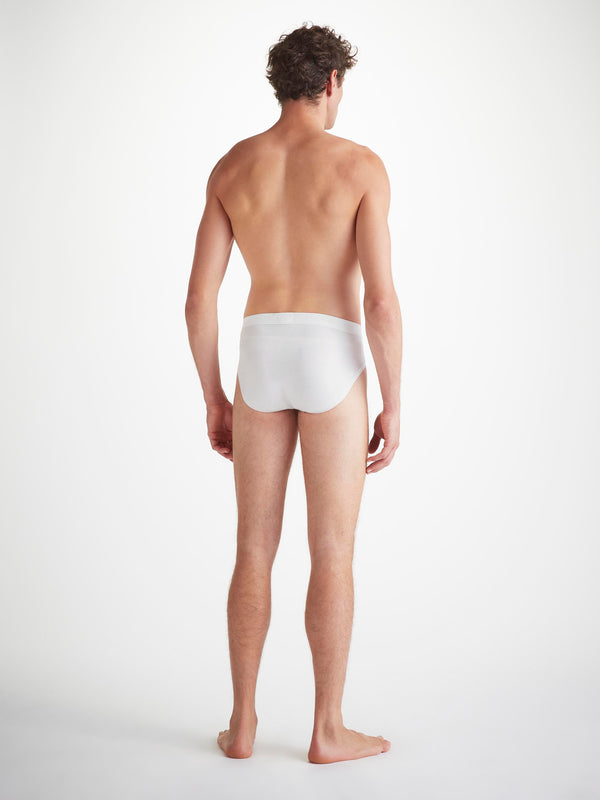 Derek Rose Men's Briefs Jack Pima Cotton Stretch White White