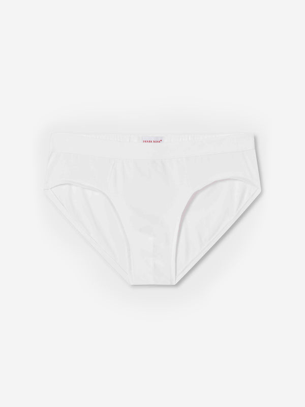 derek rose Men's Briefs Jack Pima Cotton Stretch White White