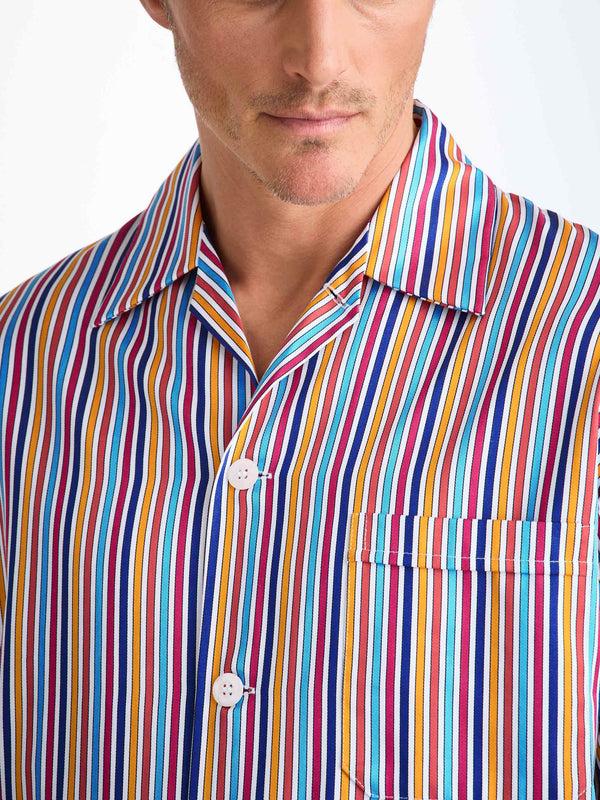 Derek Rose Men's Classic Fit Pajamas Wellington 59 Cotton Multi Multi