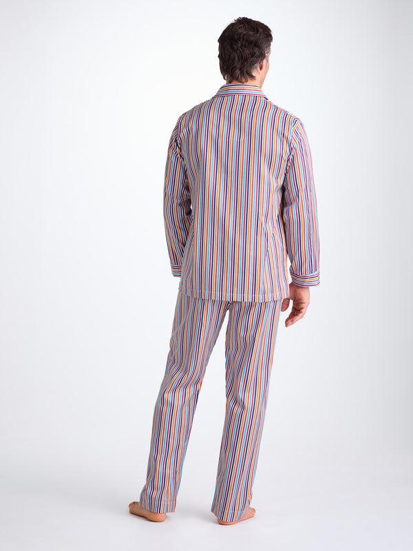 Derek Rose Men's Classic Fit Pajamas Wellington 59 Cotton Multi Multi