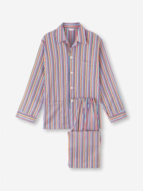 derek rose Men's Classic Fit Pajamas Wellington 59 Cotton Multi Multi