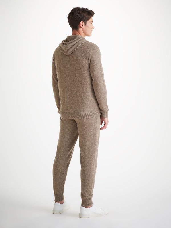 Derek Rose Men's Hoodie Finley Cashmere Mole Heather Mole Heather