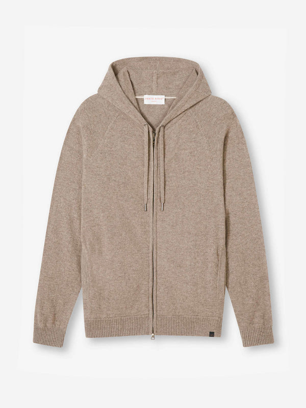 derek rose Men's Hoodie Finley Cashmere Mole Heather Mole Heather