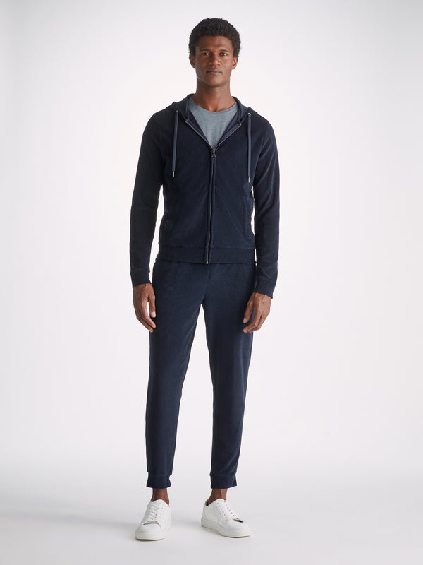 Derek Rose Men's Hoodie Isaac Terry Cotton Navy Navy