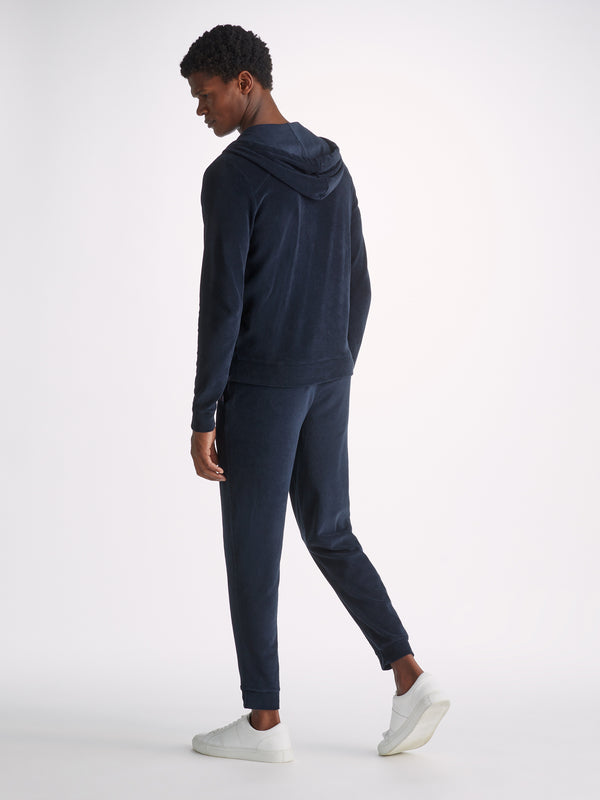 Derek Rose Men's Hoodie Isaac Terry Cotton Navy Navy