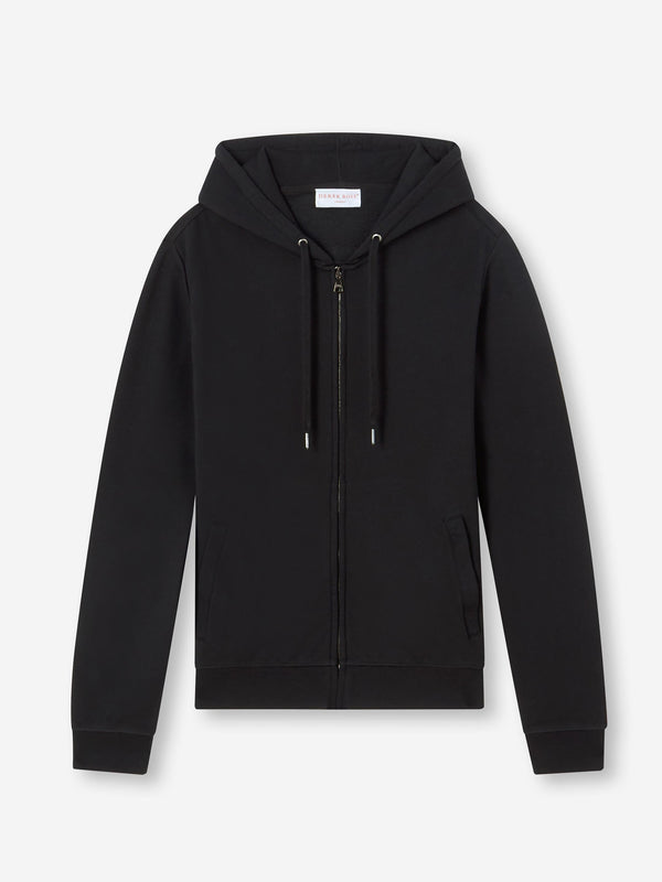 derek rose Men's Hoodie Quinn Cotton Modal Black Black
