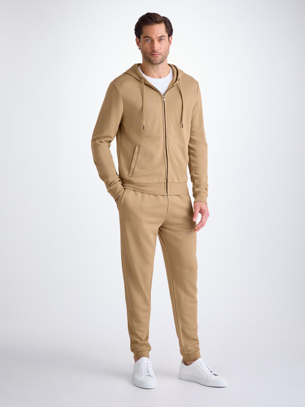 Derek Rose Men's Hoodie Quinn Cotton Modal Camel Camel