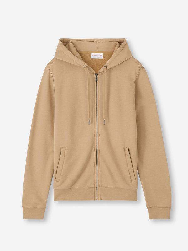 derek rose Men's Hoodie Quinn Cotton Modal Camel Camel