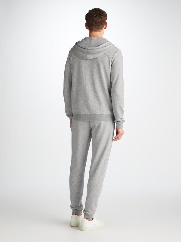 Derek Rose Men's Hoodie Quinn Cotton Modal Silver Silver
