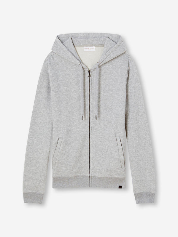 derek rose Men's Hoodie Quinn Cotton Modal Silver Silver