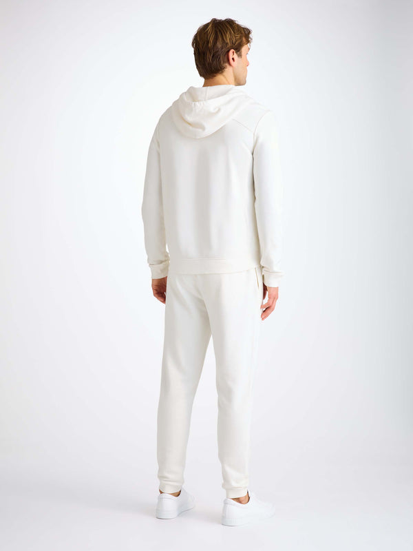 Derek Rose Men's Hoodie Quinn Cotton Modal White White