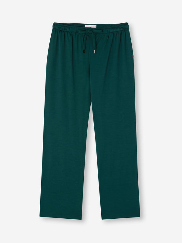 derek rose Men's Lounge Pants Basel Micro Modal Stretch Pine Green Pine Green