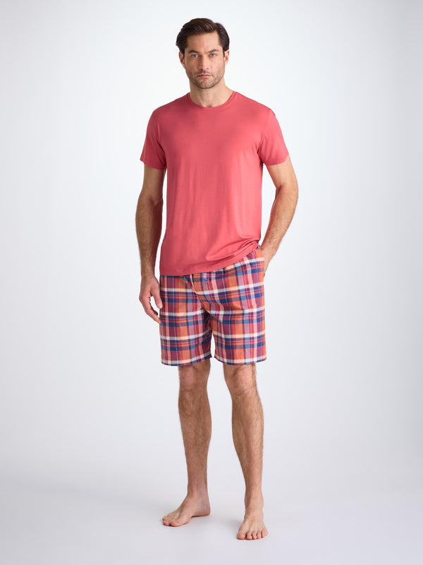 Derek Rose Men's Lounge Shorts Barker 40 Cotton Multi Multi