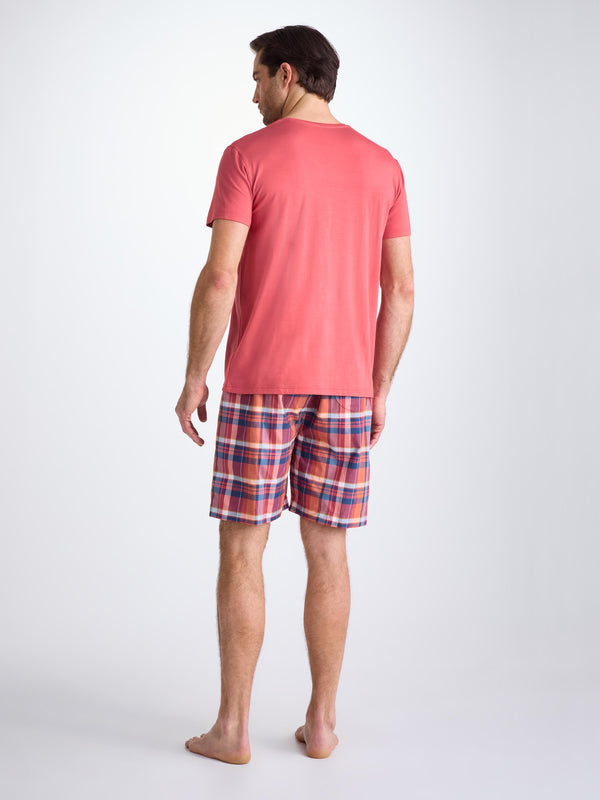 Derek Rose Men's Lounge Shorts Barker 40 Cotton Multi Multi