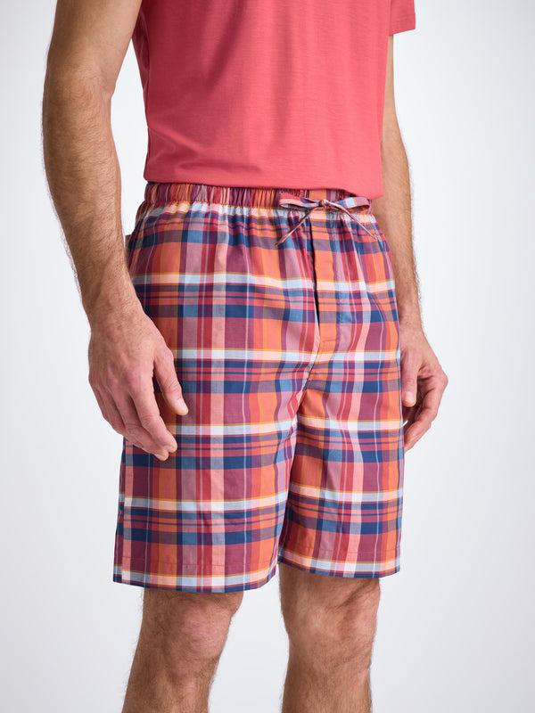 Derek Rose Men's Lounge Shorts Barker 40 Cotton Multi Multi