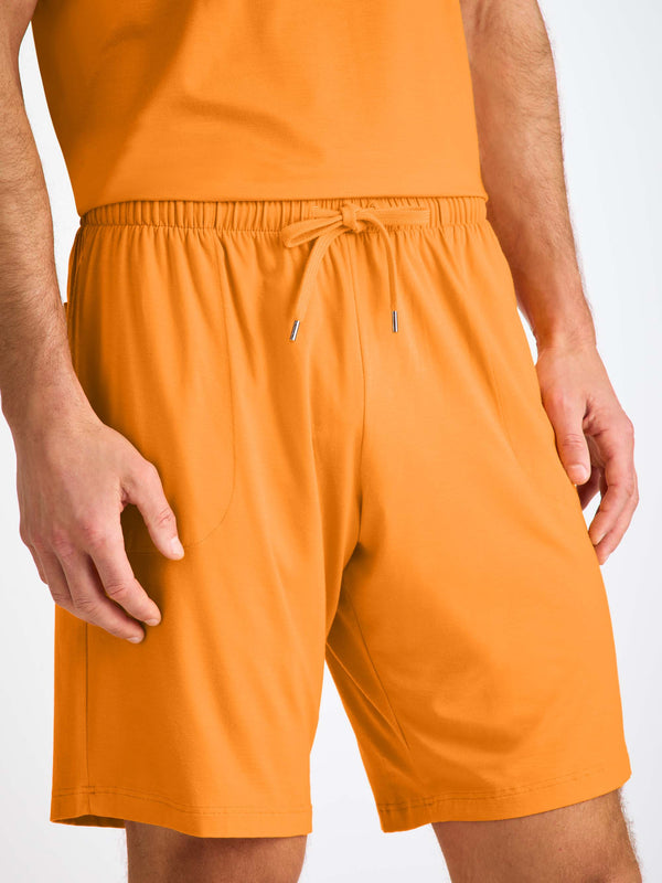 Derek Rose Men's Lounge Shorts Basel Micro Modal Stretch Apricot Apricot