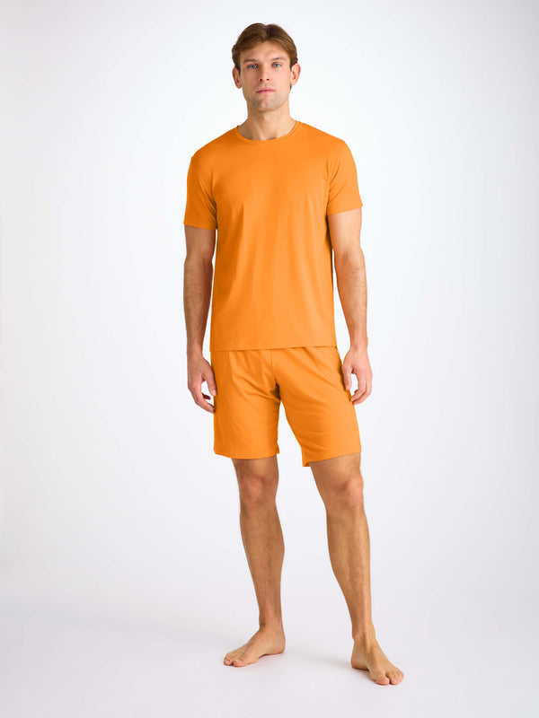 Derek Rose Men's Lounge Shorts Basel Micro Modal Stretch Apricot Apricot