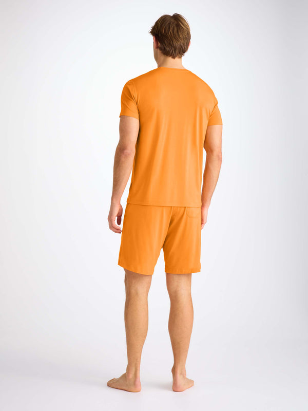 Derek Rose Men's Lounge Shorts Basel Micro Modal Stretch Apricot Apricot