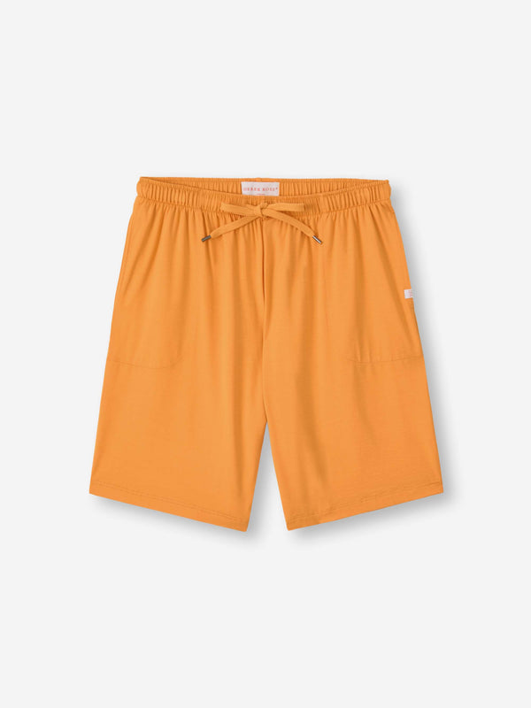 derek rose Men's Lounge Shorts Basel Micro Modal Stretch Apricot Apricot