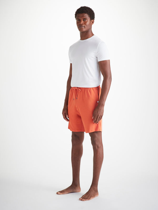 Derek Rose Men's Lounge Shorts Basel Micro Modal Stretch Spiced Orange Spiced Orange