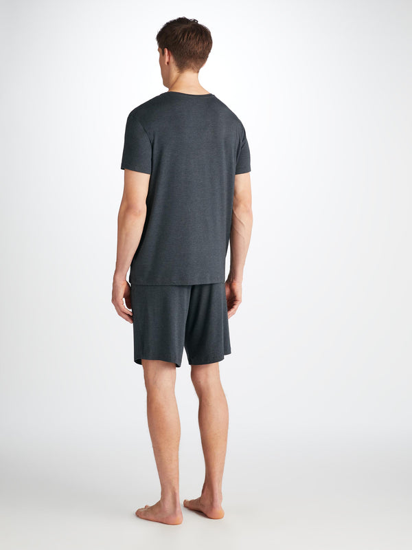 Derek Rose Men's Lounge Shorts Marlowe Micro Modal Stretch Anthracite Anthracite