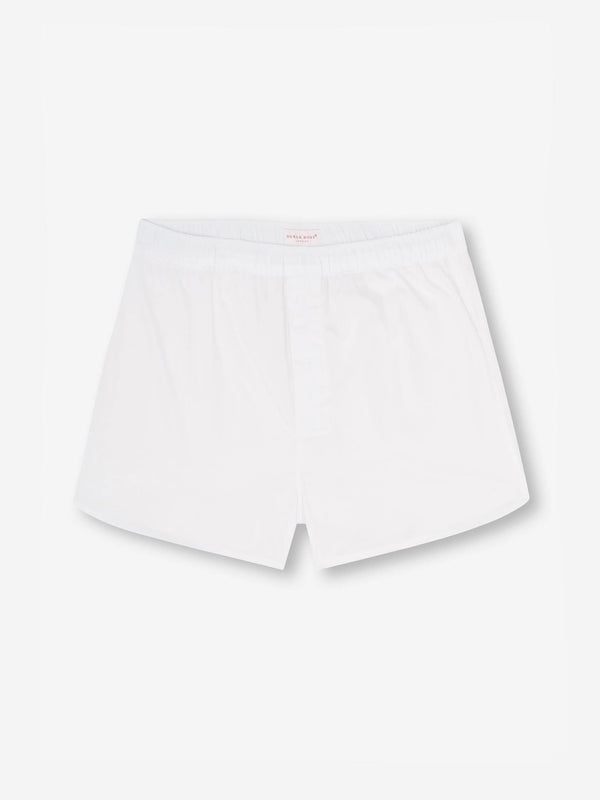 derek rose Men's Modern Fit Boxers Savoy Cotton White White