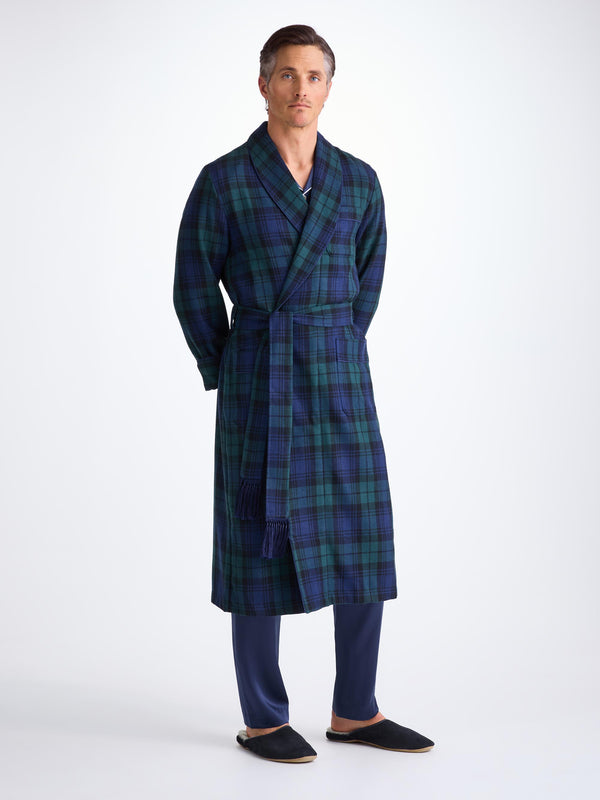 Derek Rose Men's Mule Slippers Douglas Suede Sheepskin Navy Navy