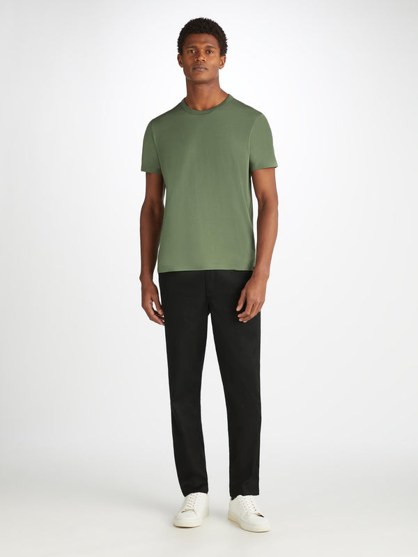 Derek Rose Men's Pants Harris Lyocell Cotton Black Black