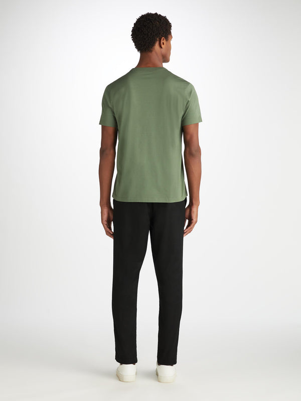 Derek Rose Men's Pants Harris Lyocell Cotton Black Black