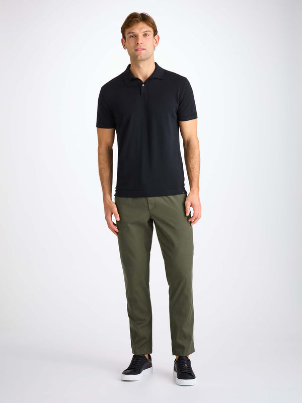 Derek Rose Men's Pants Harris Lyocell Cotton Khaki Khaki