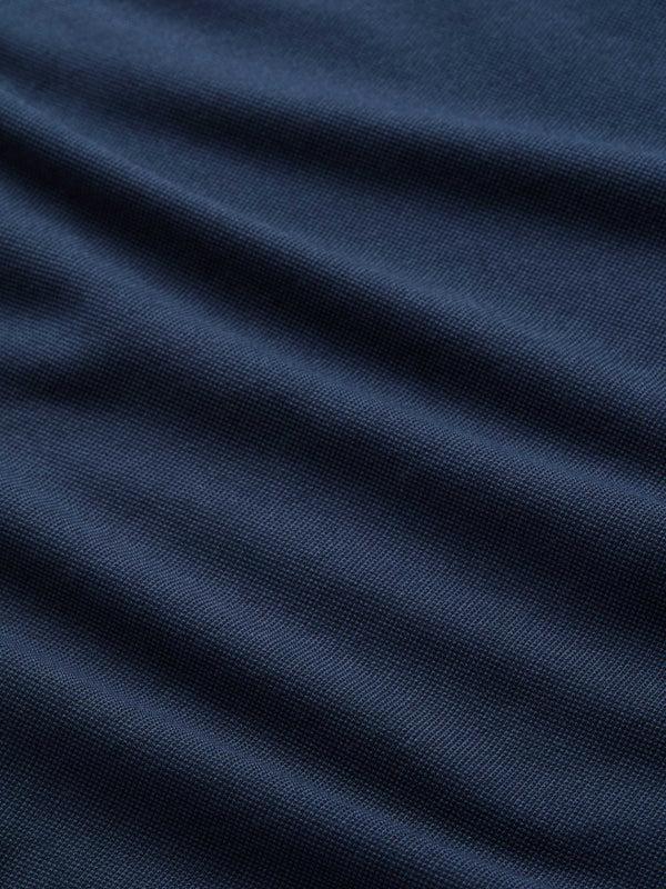 Derek Rose Men's Polo Shirt Ramsay Pique Cotton Lyocell Navy Navy