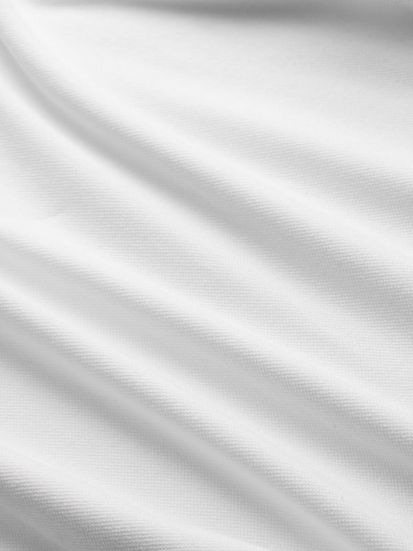 Derek Rose Men's Polo Shirt Ramsay Pique Cotton Lyocell White White