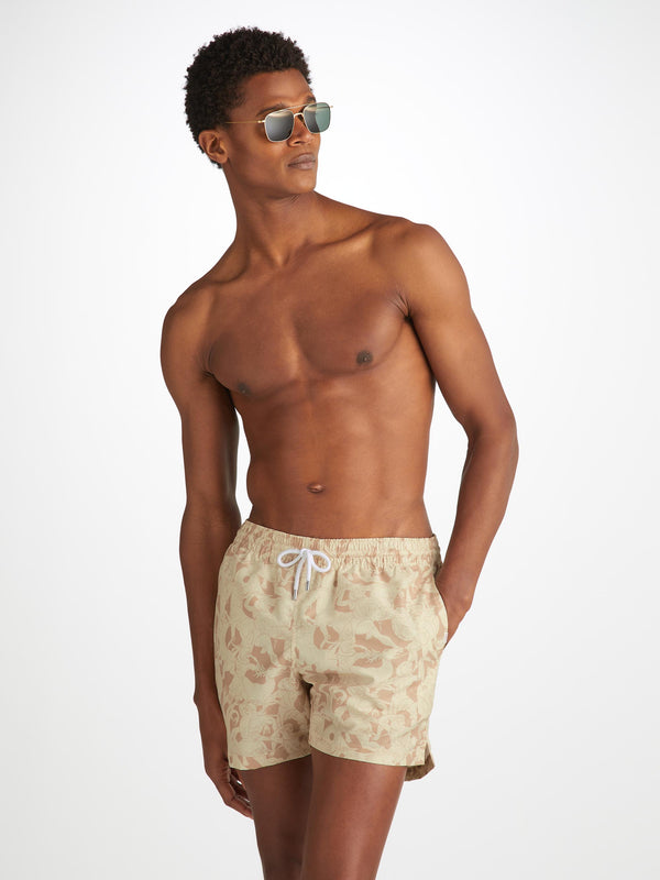 Derek Rose Men's Short Swim Shorts Maui 64 Sand Sand