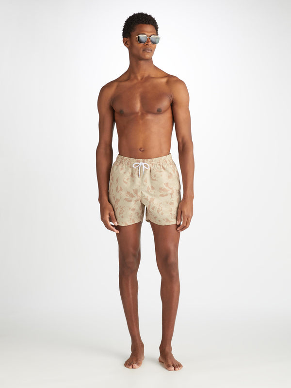 Derek Rose Men's Short Swim Shorts Maui 64 Sand Sand