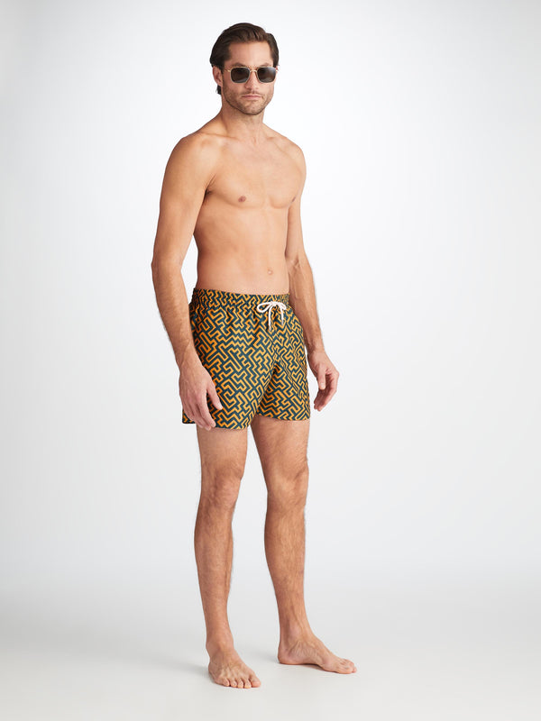 Derek Rose Men's Short Swim Shorts Tropez 16 Teal Teal