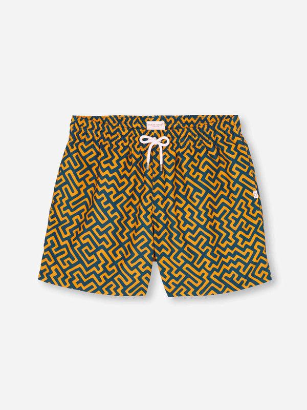 derek rose Men's Short Swim Shorts Tropez 16 Teal Teal